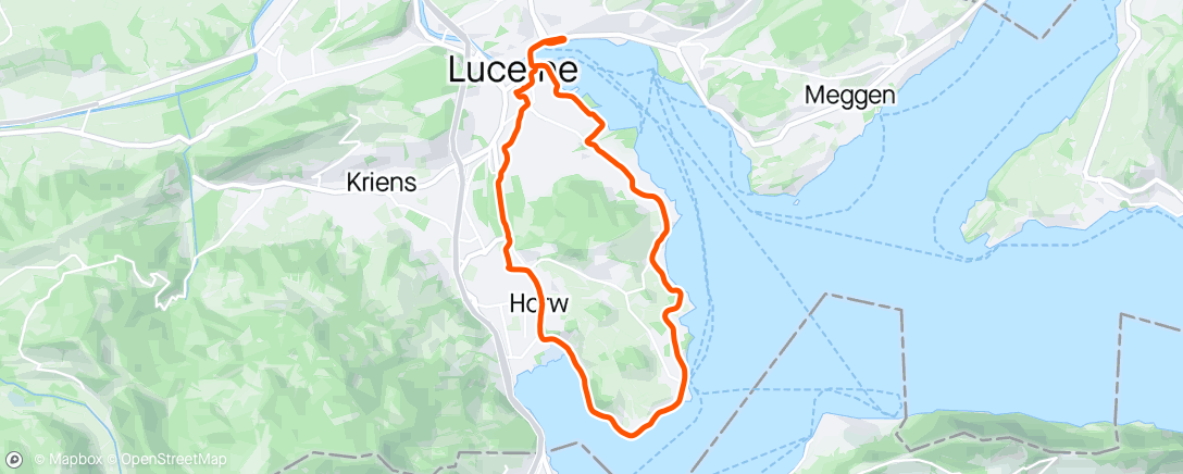 Map of the activity, ☀️ Lucerne Running