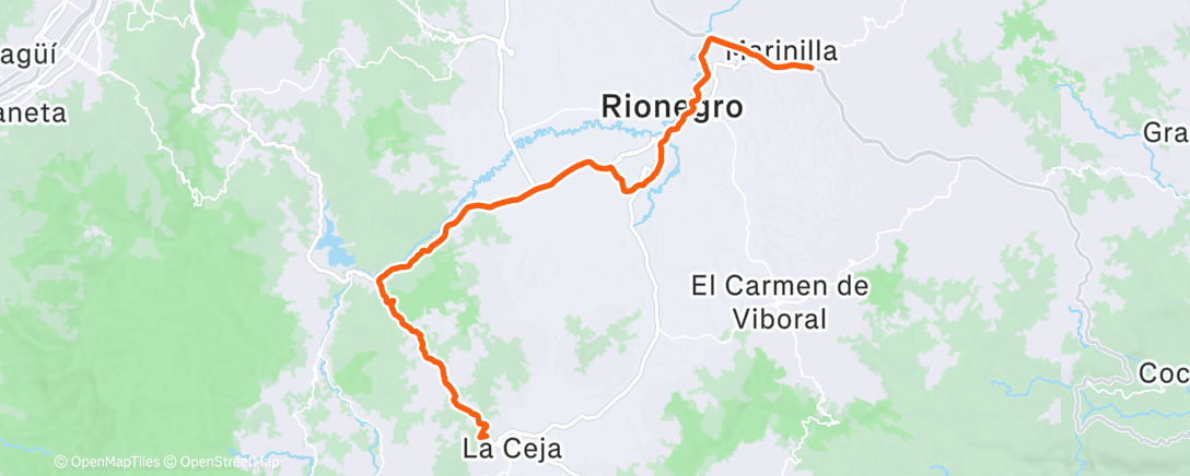 Map of the activity, Morning Ride