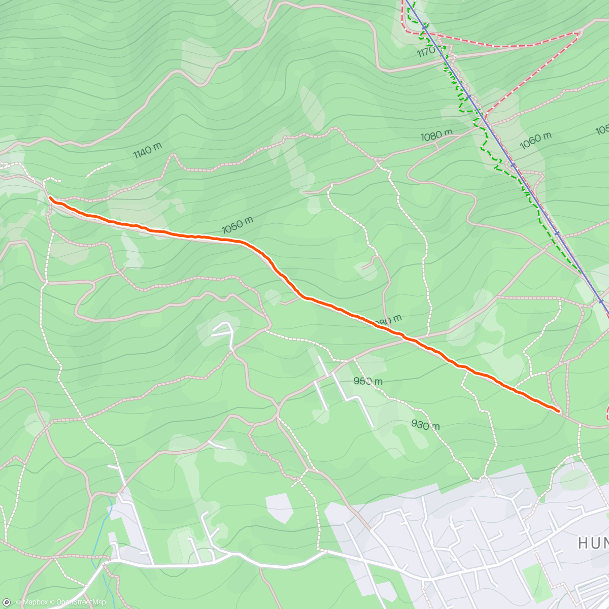 Map of the activity, Hike to lunch