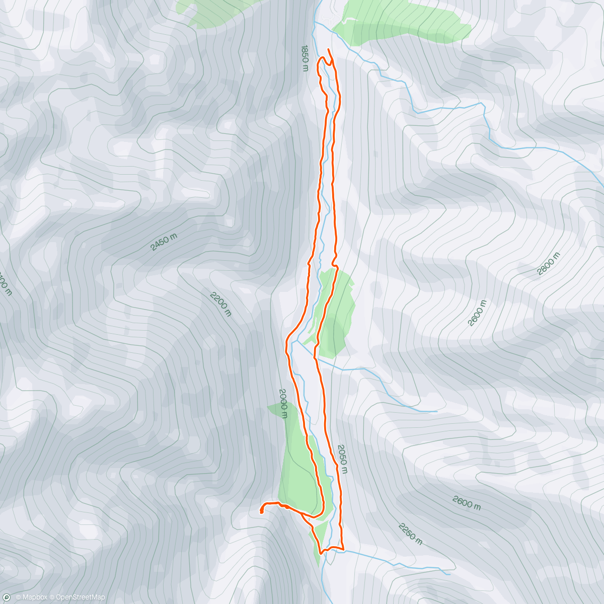Map of the activity, К водопаду Текетор, 2100 м.