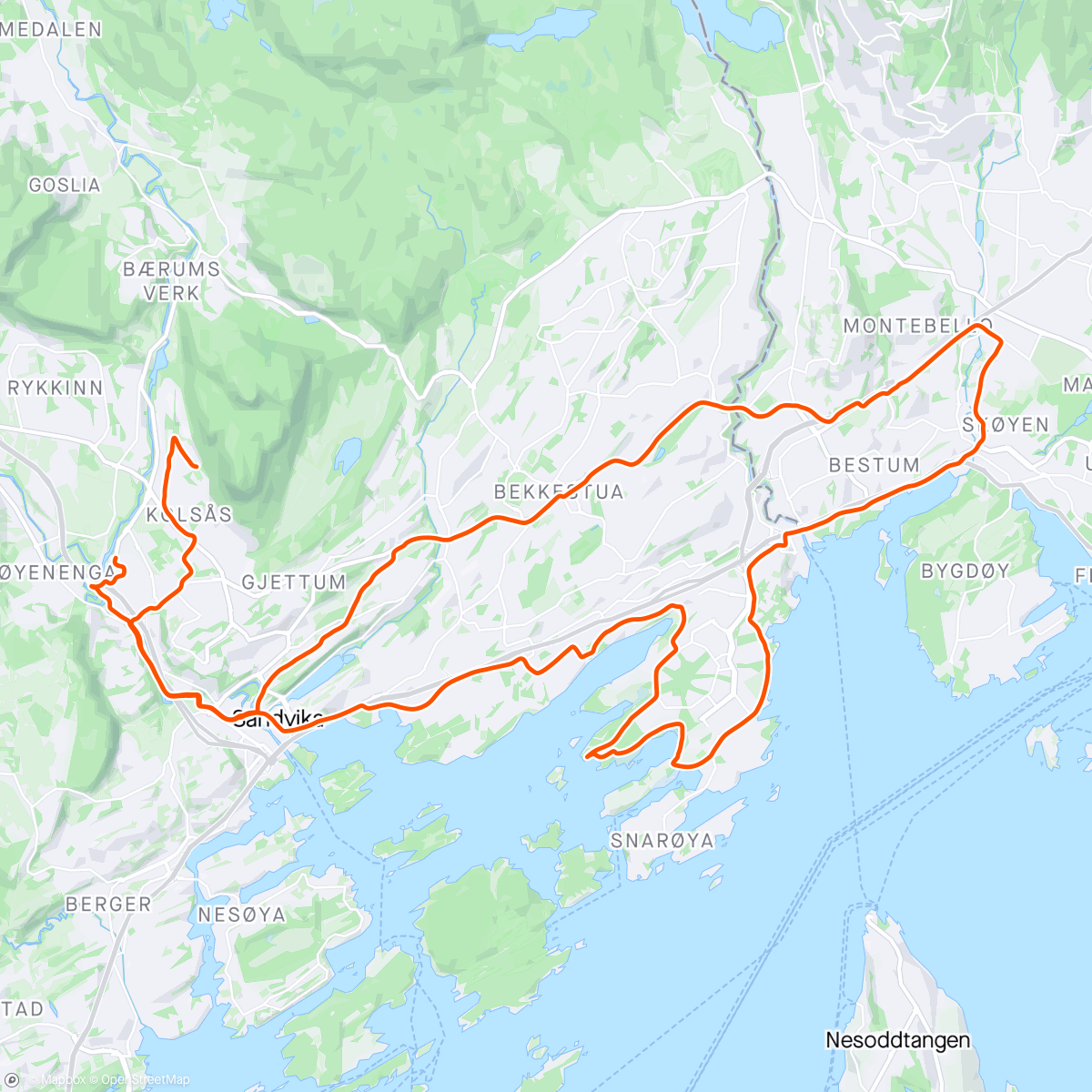 Mapa da atividade, Gravel bike