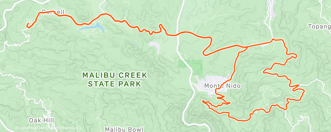 Map of the activity, Piuma/Stunt loop (windy version)