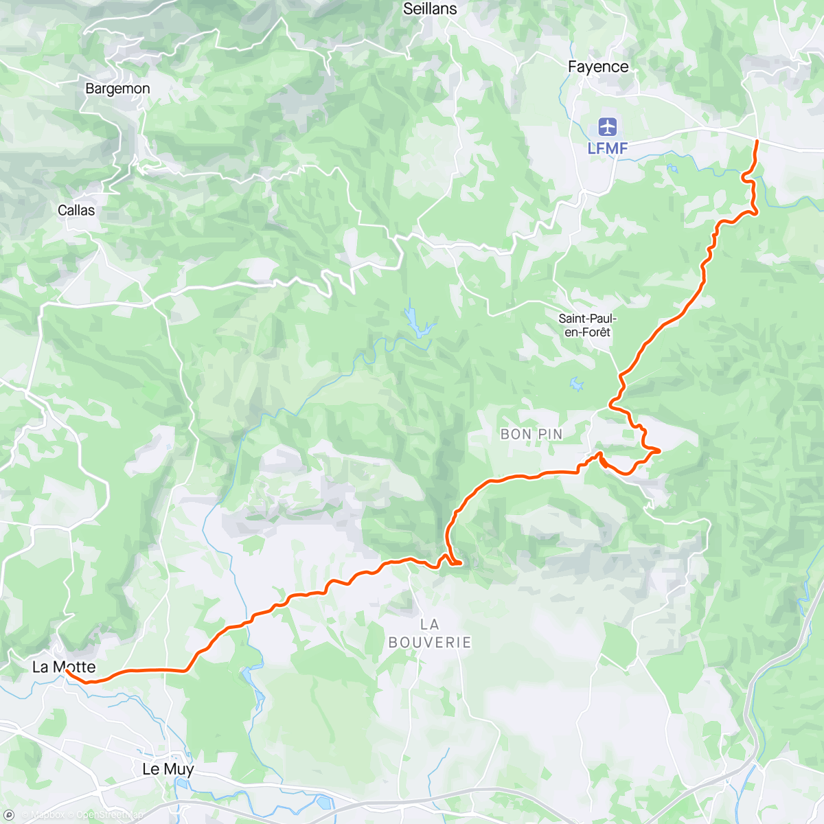 Map of the activity, Kinomap - 😍 To La Motte (🇫🇷)