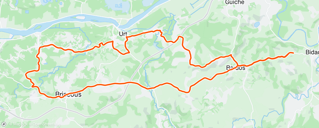 Map of the activity, Sortie vélo dans l'après-midi