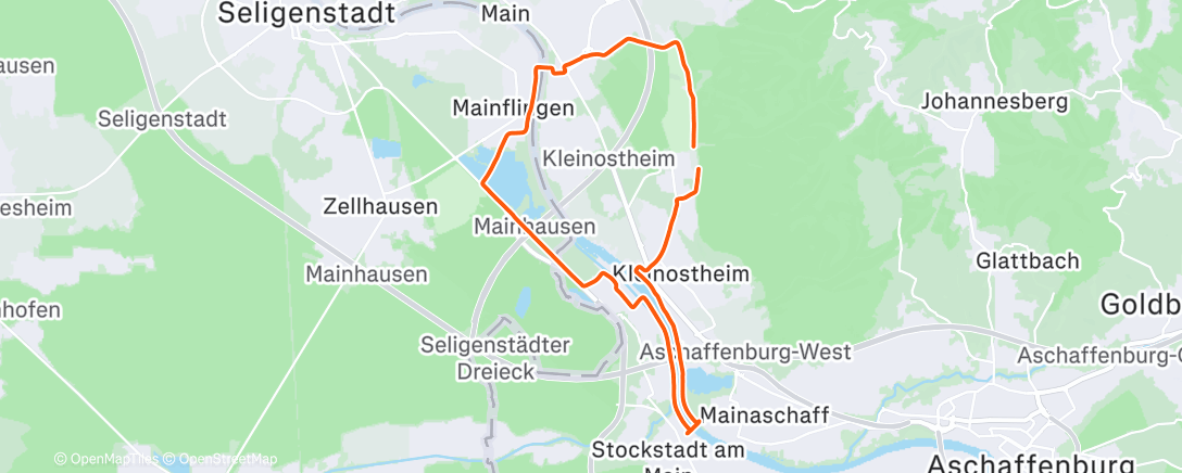 Map of the activity, Lauf am Morgen