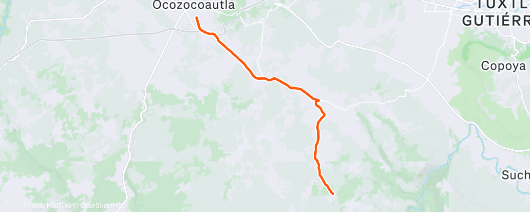 Map of the activity, Bicicleta de montaña matutina