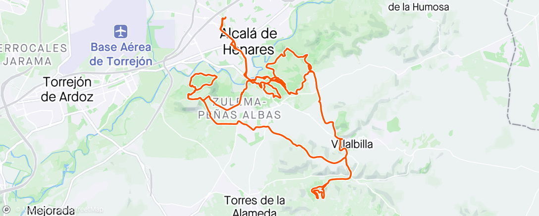 Map of the activity, Parque, Viso y una vuelta por la Comarca