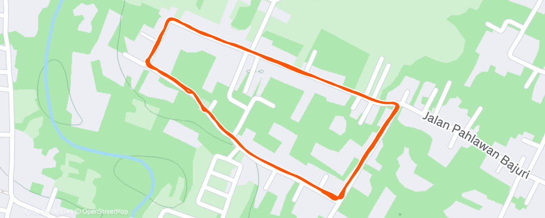 Map of the activity, Lari Kamis