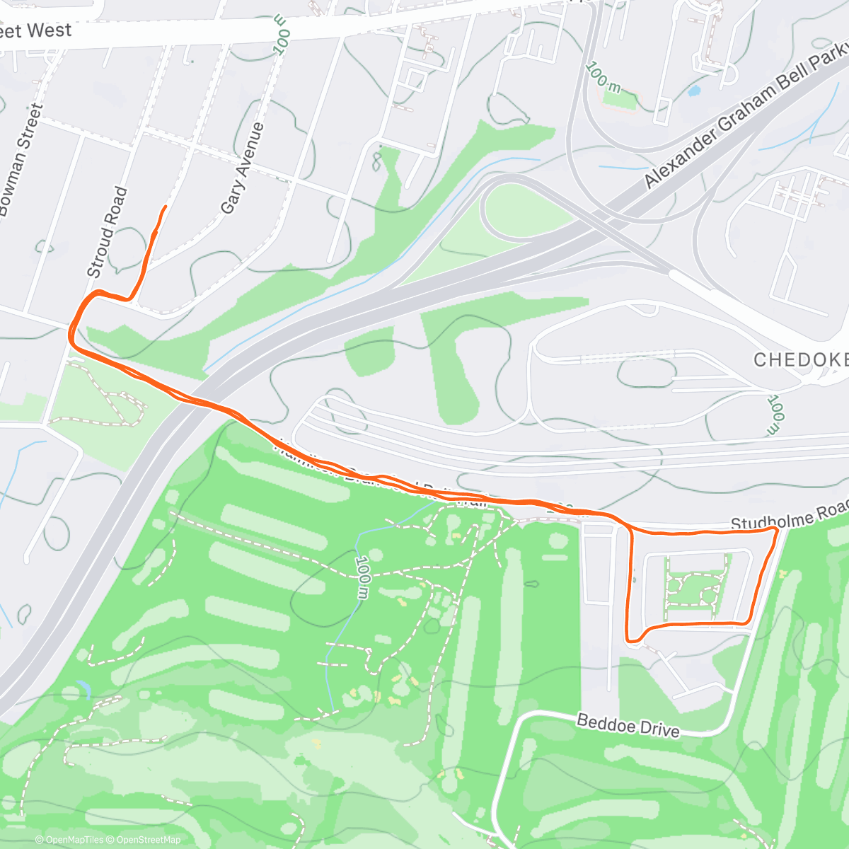 Map of the activity, Angry run