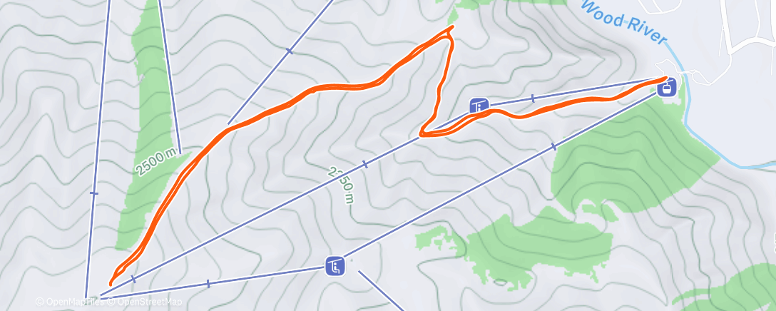 Map of the activity, Rusty baldy