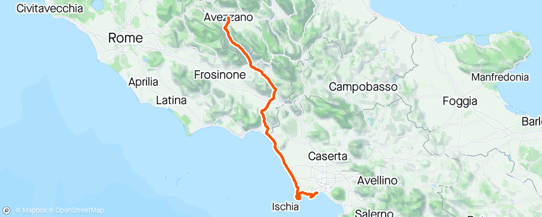 Map of the activity, Giro d’Italia - Stage Nine