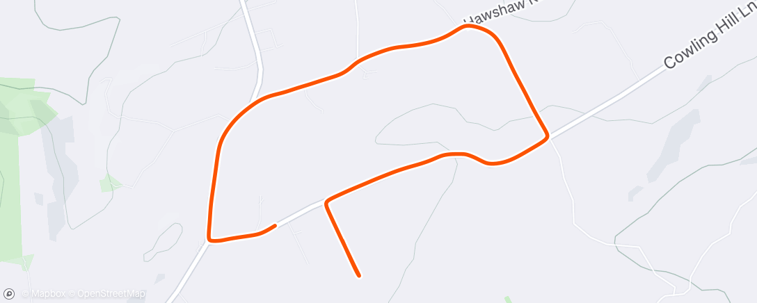 Map of the activity, Morning Run from the caravan with Ember 🐾