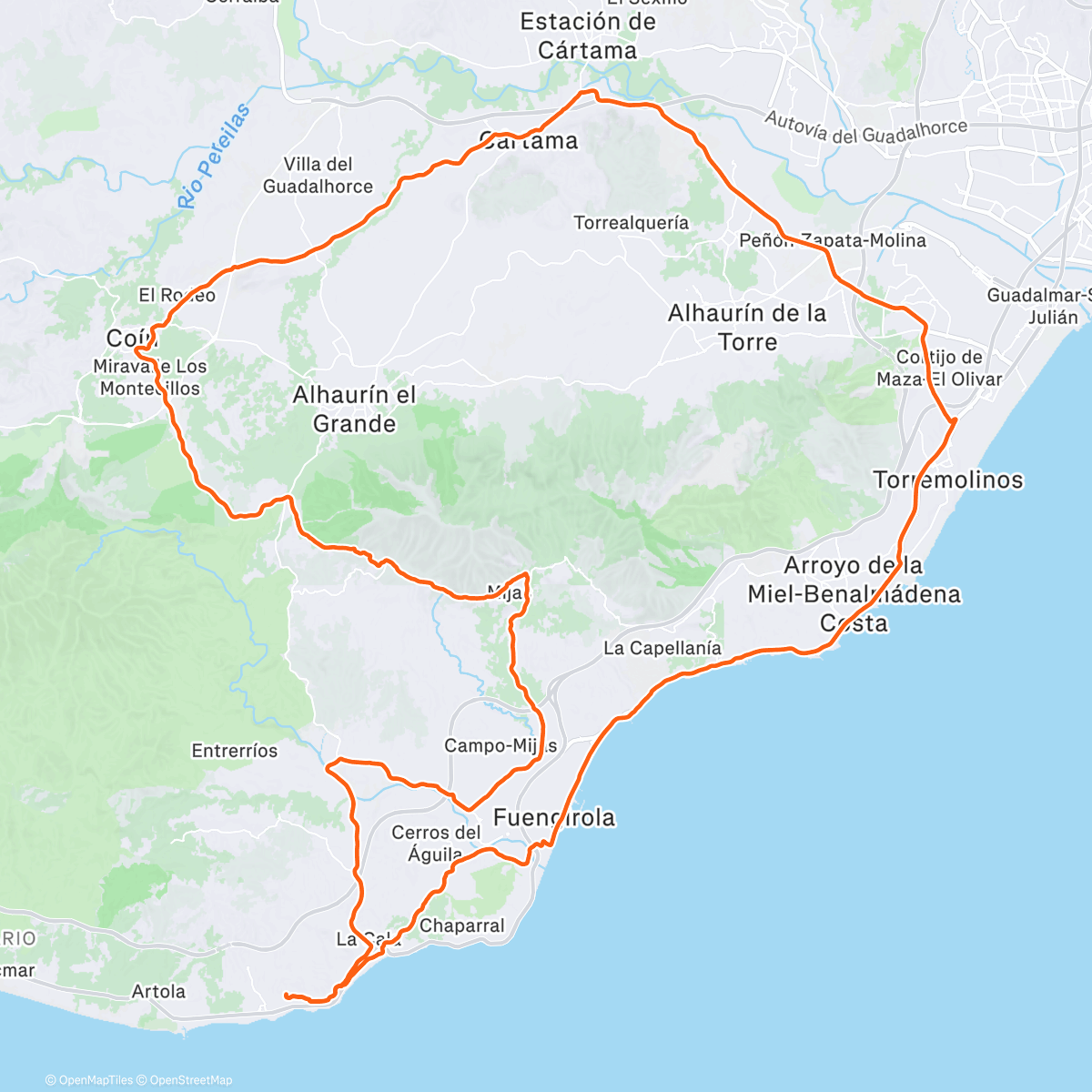 Map of the activity, Morning Ride