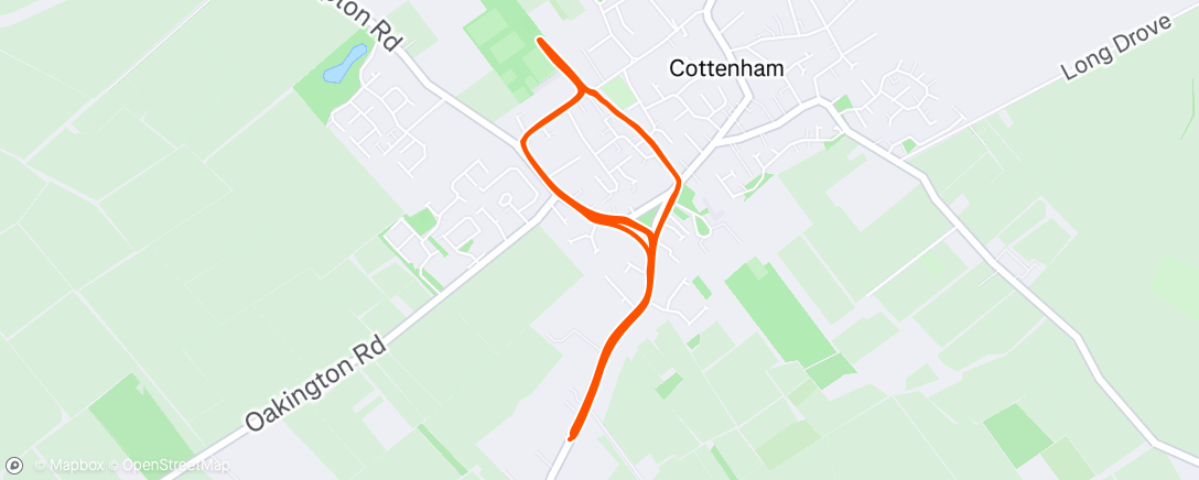 Map of the activity, Afternoon jog