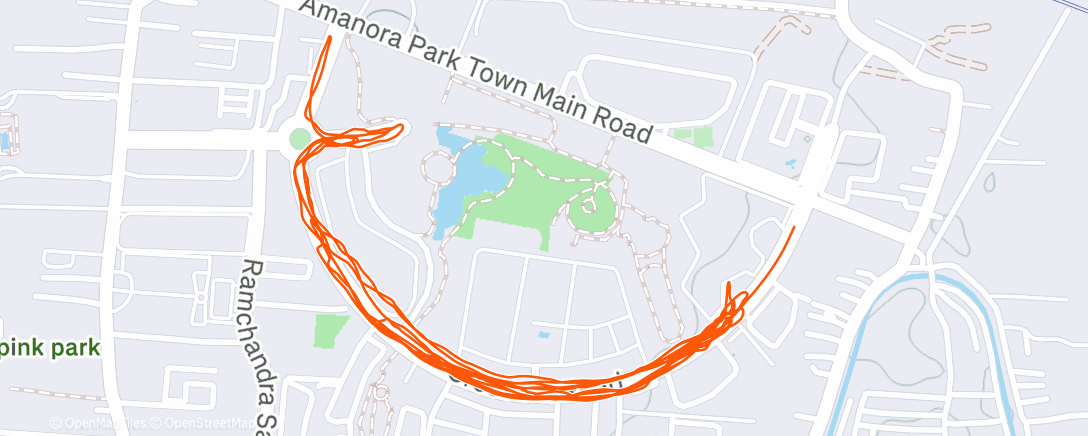 Map of the activity, Morning Run