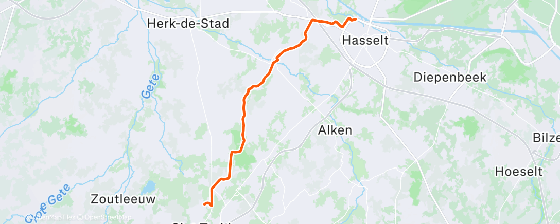 Map of the activity, Morning Ride