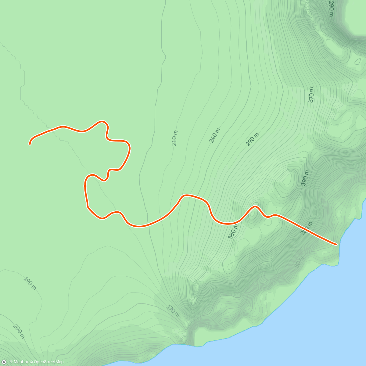 Map of the activity, Zwift - Tempo descending in Watopia