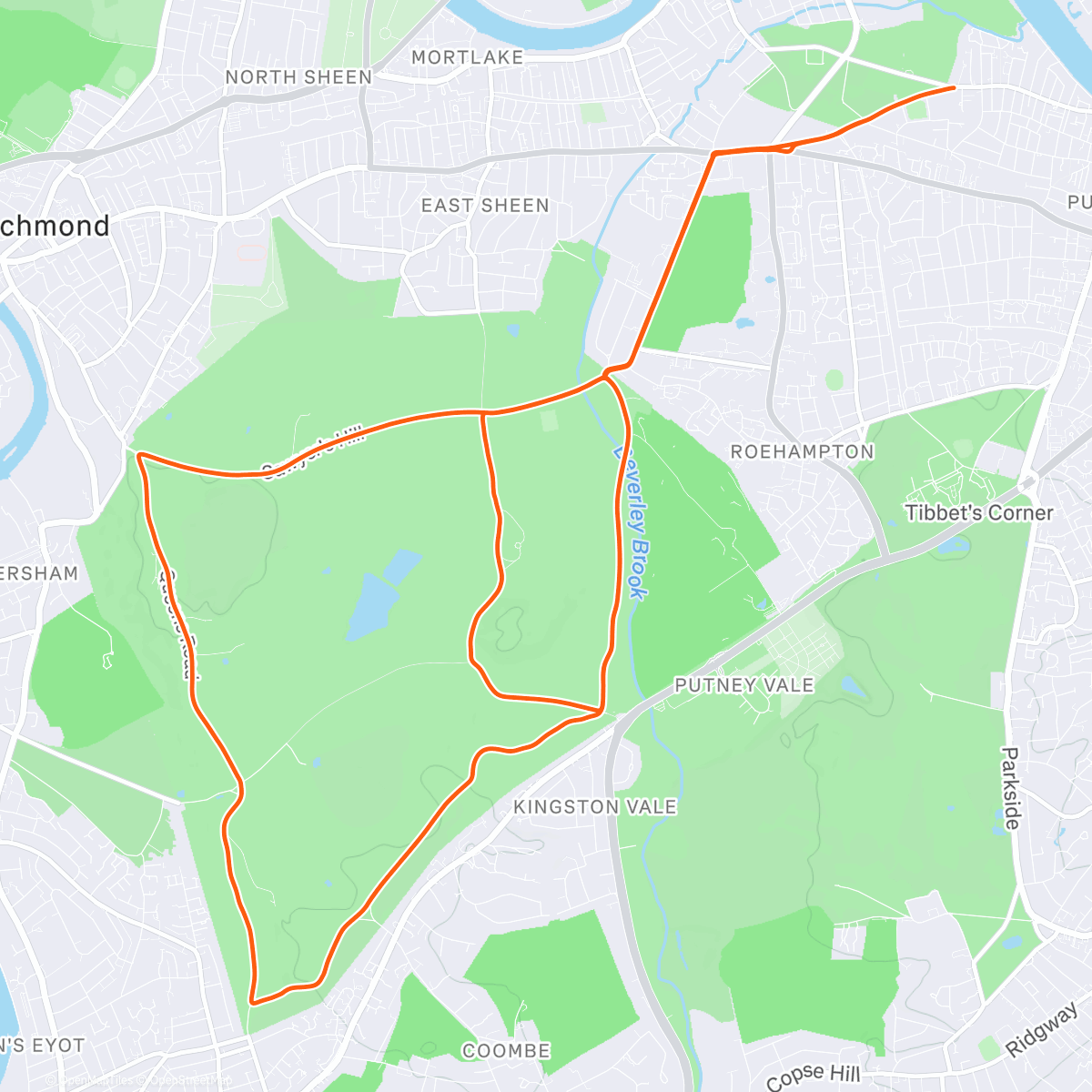 Map of the activity, Sunset Laps with Luca