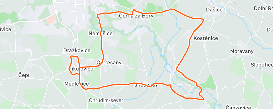 Map of the activity, Afternoon Ride