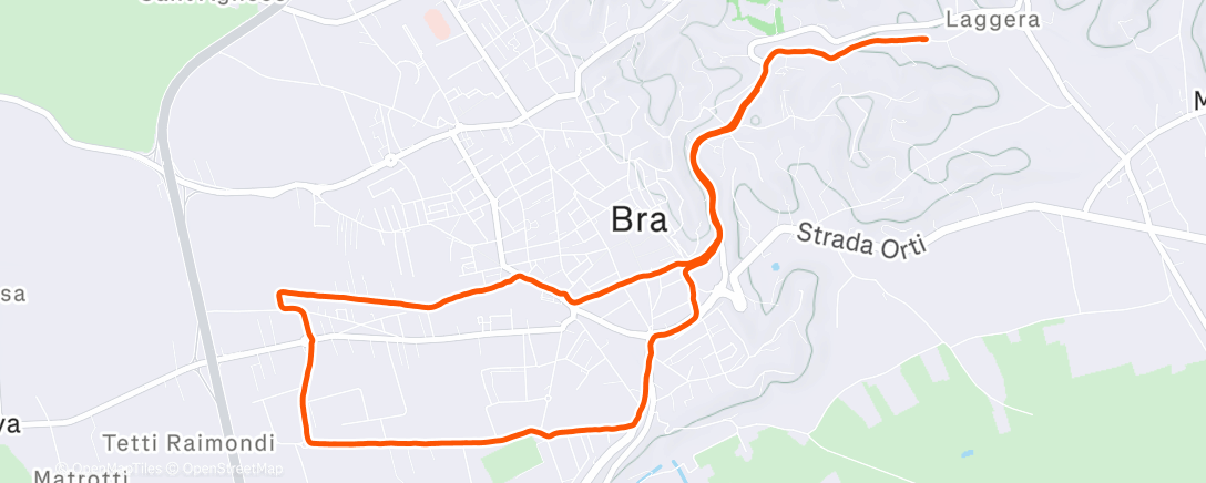 Map of the activity, Morning Run