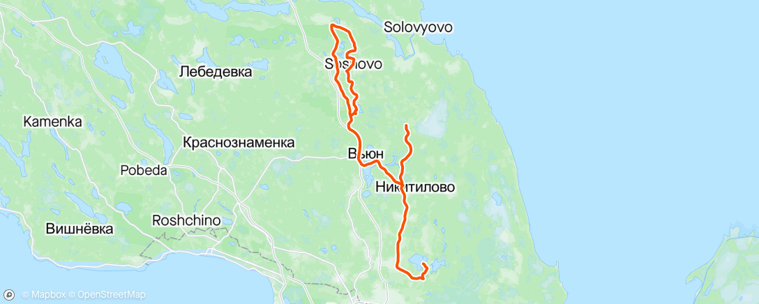 Mapa de la actividad, Утренний велозаезд