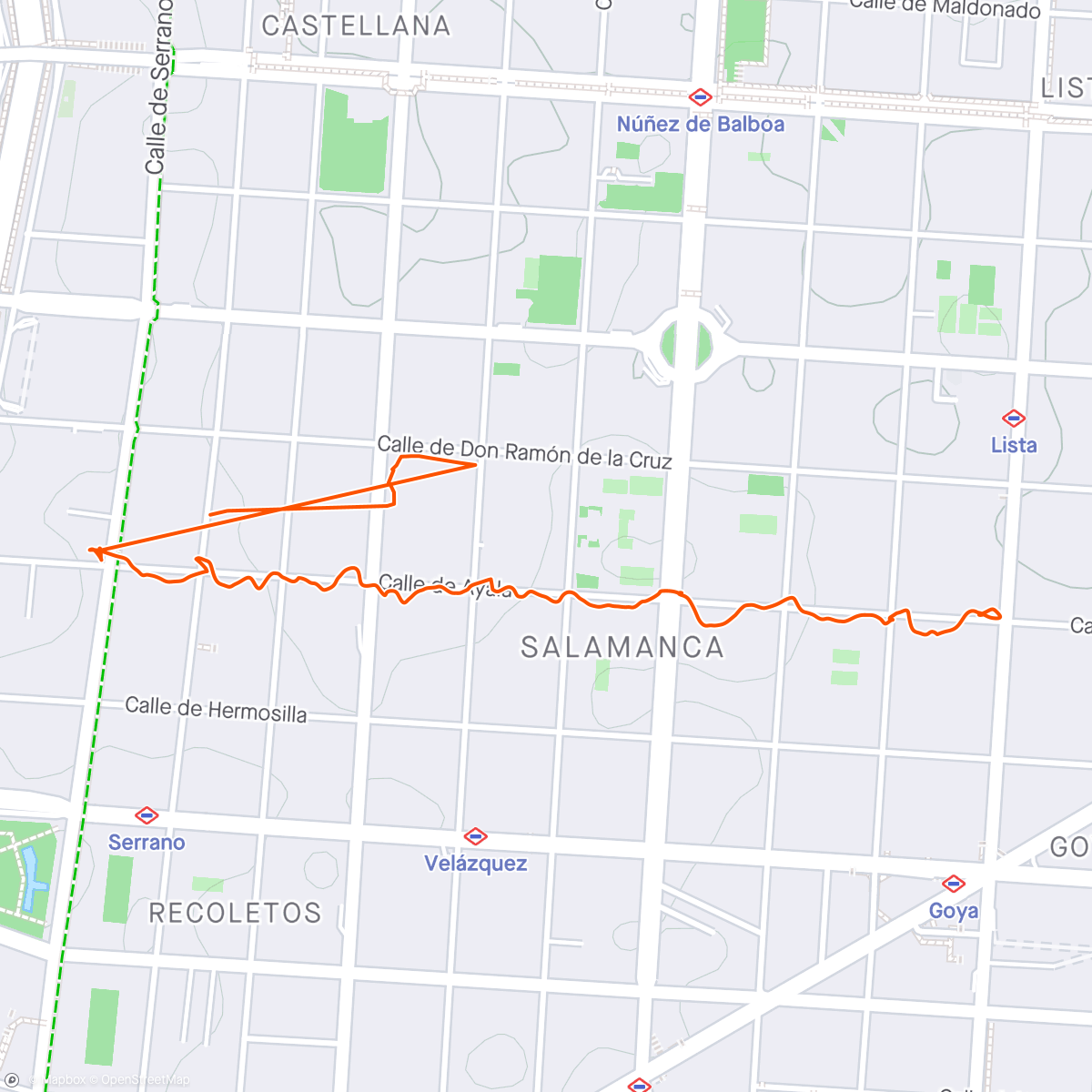 Карта физической активности (Madrid, day 5)