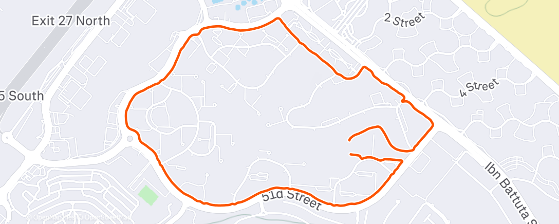 Map of the activity, Night Run