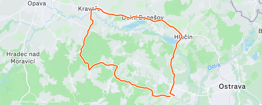 Map of the activity, Morning Ride