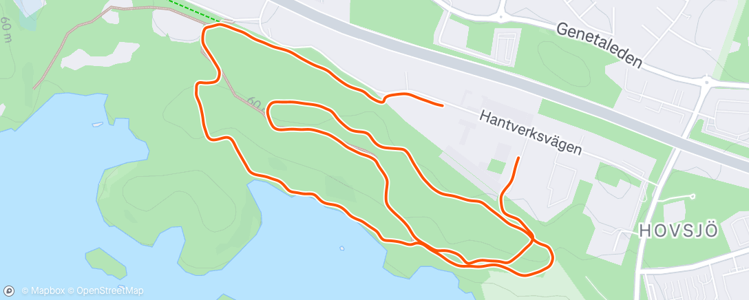 Map of the activity, Lunch Run