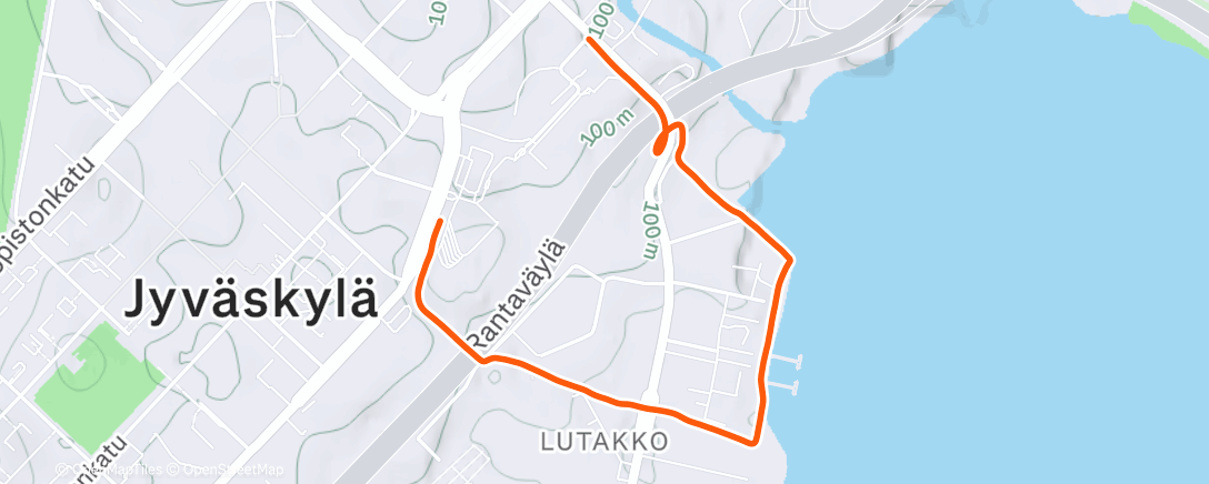 Map of the activity, Morning Run