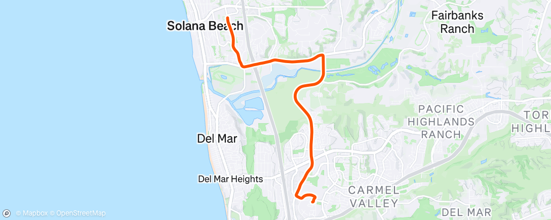 Map of the activity, Afternoon Ride