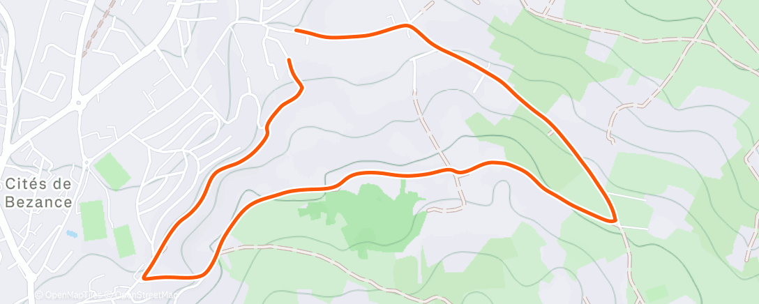 Map of the activity, Afternoon Walk