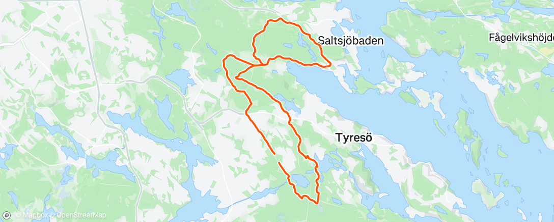 Map of the activity, Afternoon Ride