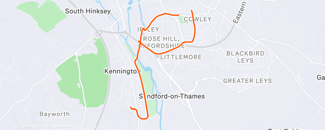 Map of the activity, Lunch Ride