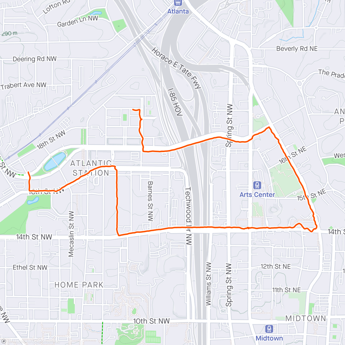 Map of the activity, Chill Jog