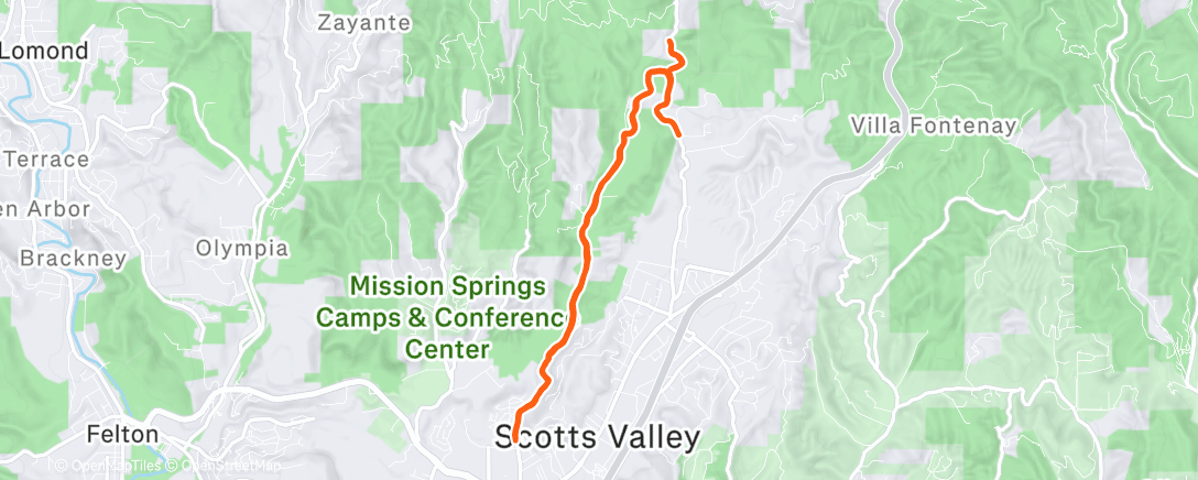 Map of the activity, Morning Run