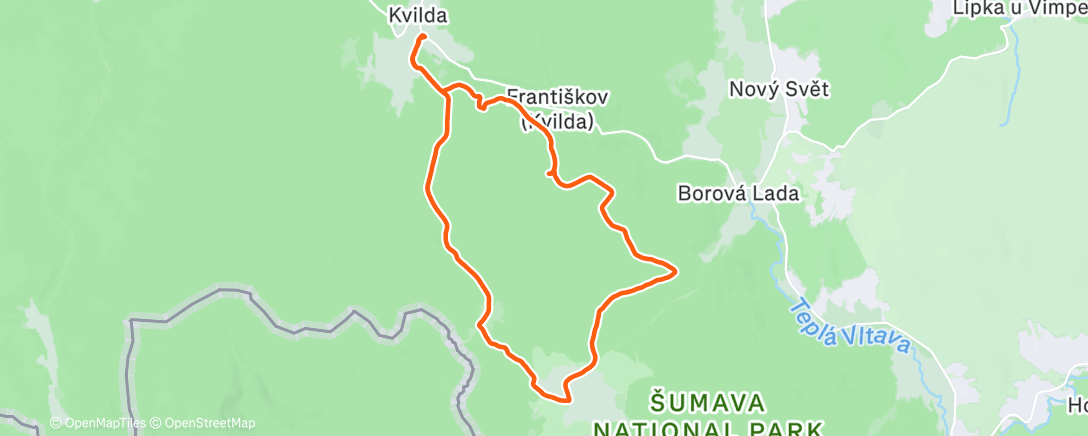 Map of the activity, Lunch Hike