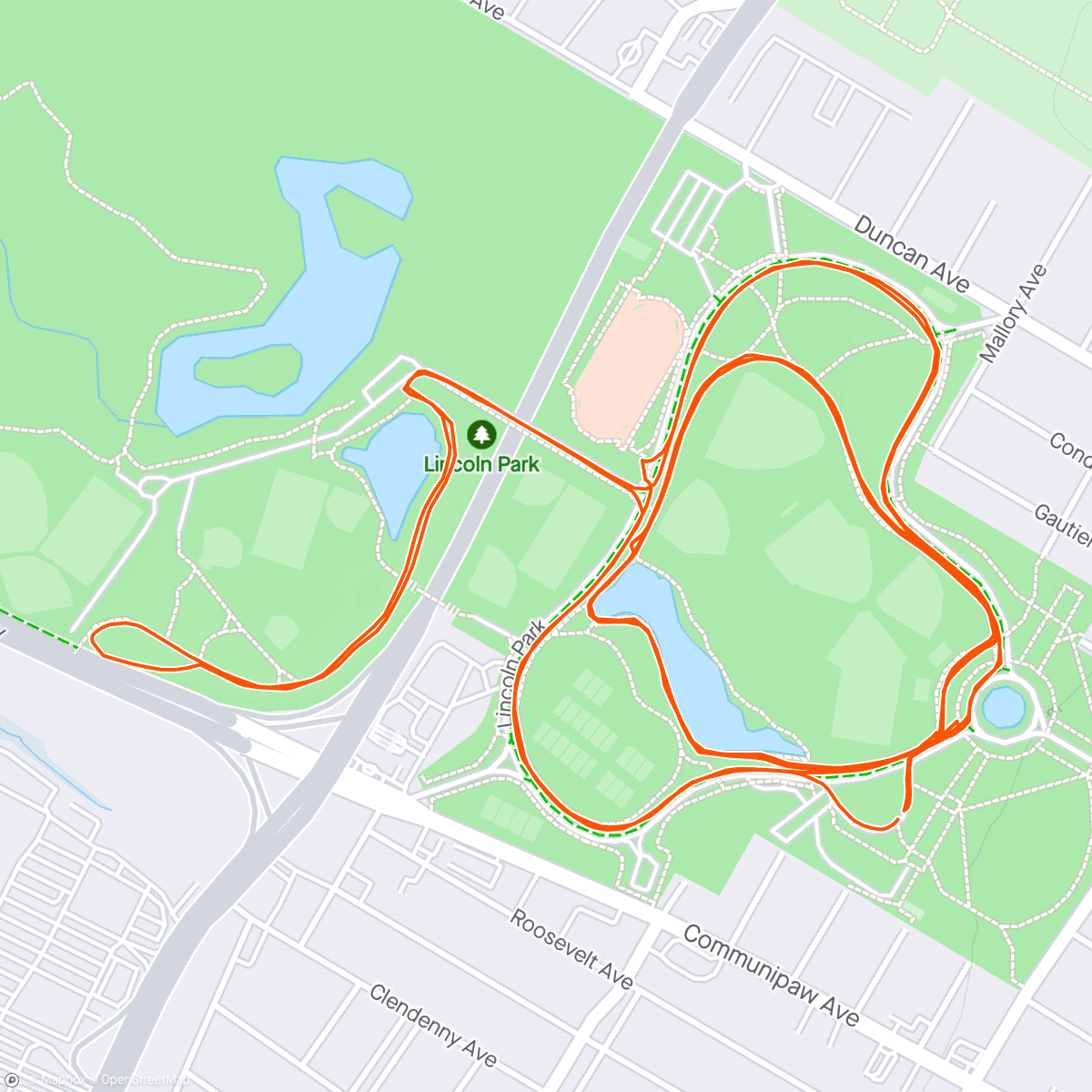 Mappa dell'attività Open Run + Extra miles