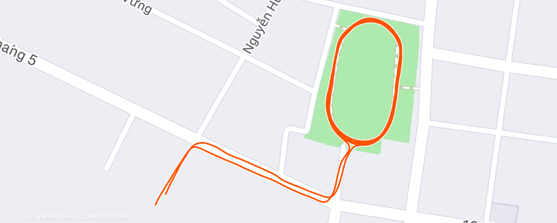 Map of the activity, Afternoon Run