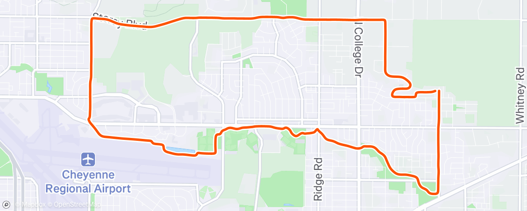 Map of the activity, Morning Run