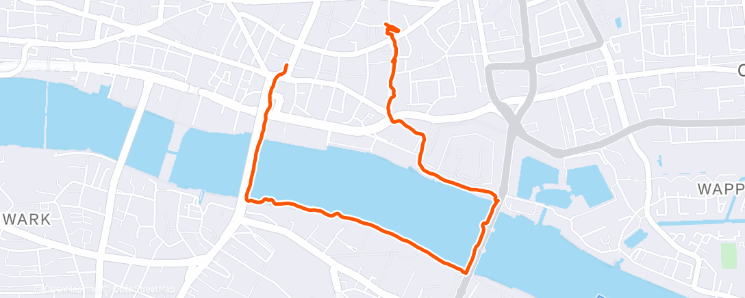 Map of the activity, Lunch Walk
