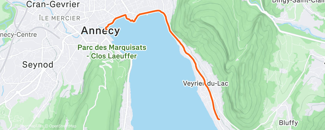 Карта физической активности (Course à pied le matin)