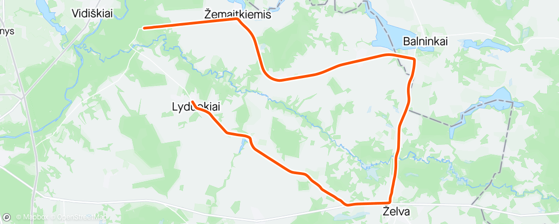 Map of the activity, PT Lyduokiai V65 -1 vieta