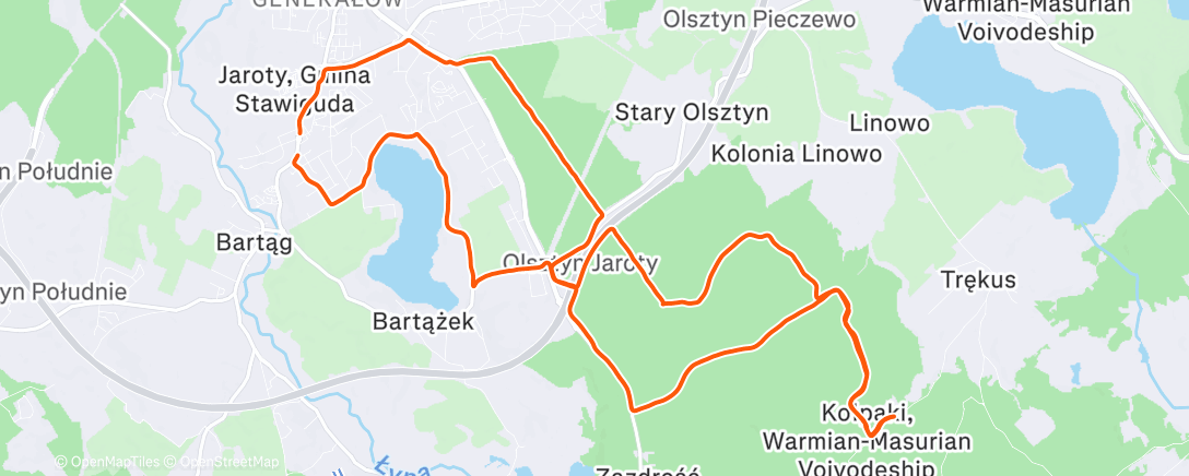 Map of the activity, Morning Ride