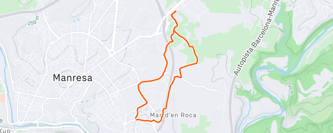 Map of the activity, Carrera a la hora del almuerzo
