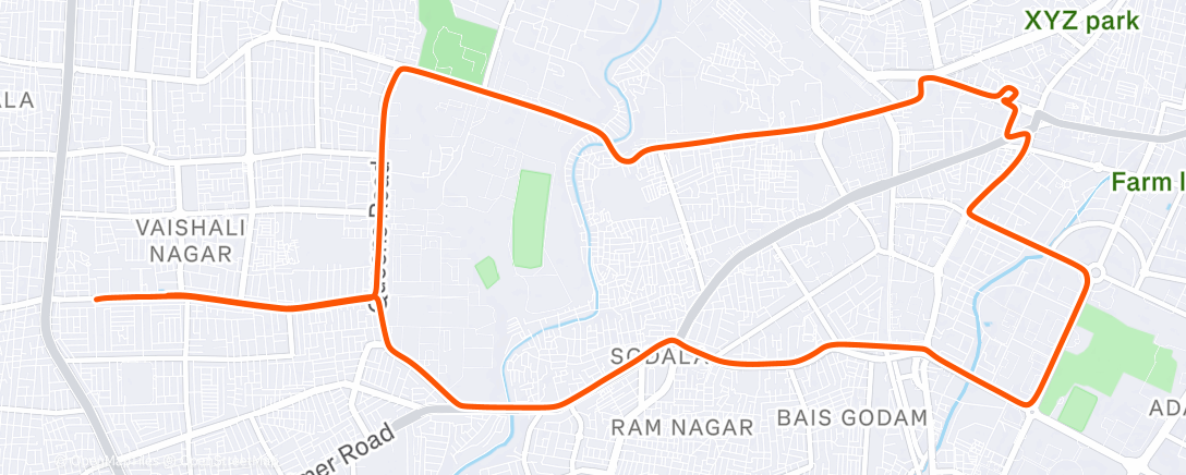 Map of the activity, Morning Ride