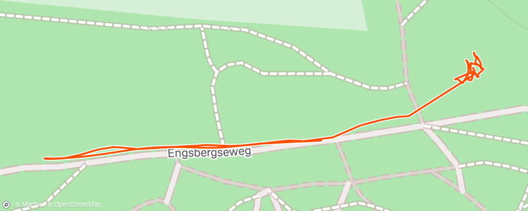 Map of the activity, Namiddagrit op mountainbike