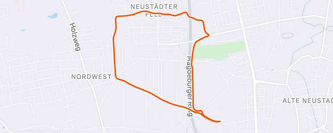 Map of the activity, Lauf am Nachmittag