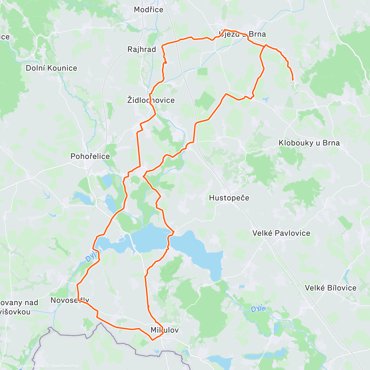 Map of the activity, Gravel Ride