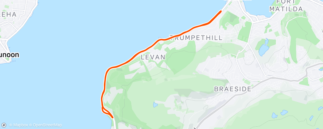 Map of the activity, Afternoon Run
